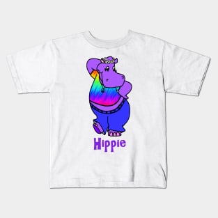 Hippie Hippo Kids T-Shirt